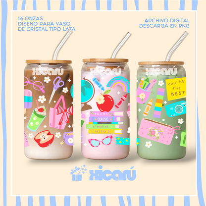 PNG Diseños para Vaso Tipo Lata 16oz - DTF UV
