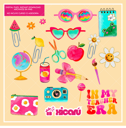 Cliparts acuarela: Teacher ´25