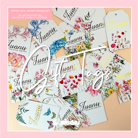 Clipart: Gift Tags Flora