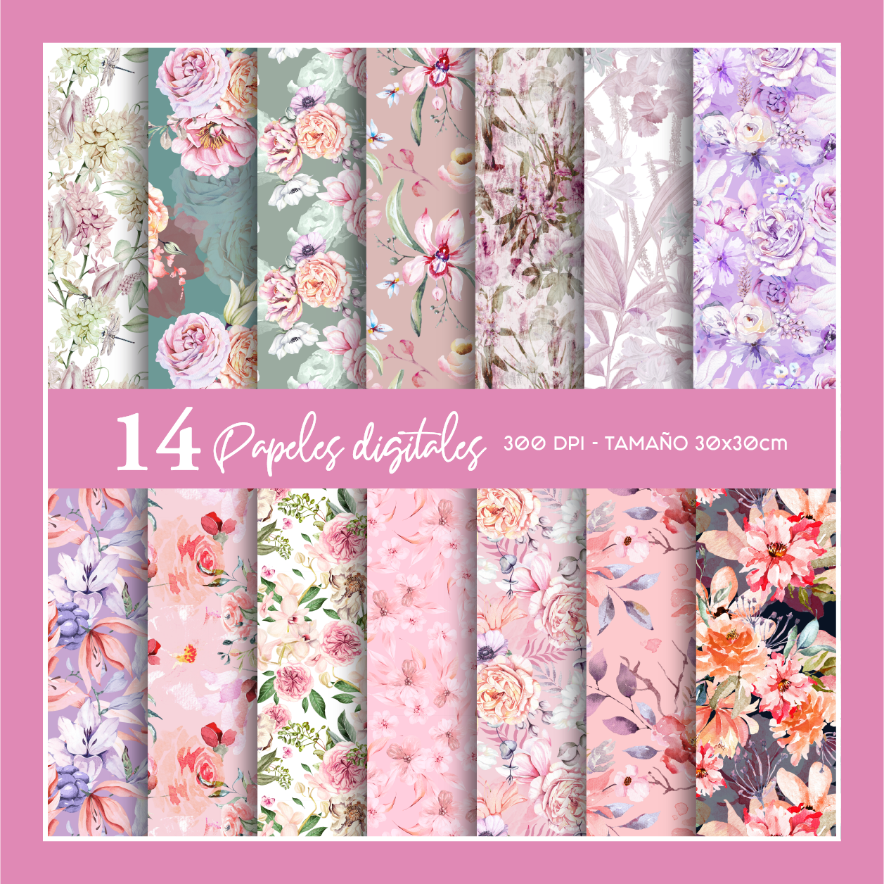 Papeles digitales: Botanical Romance