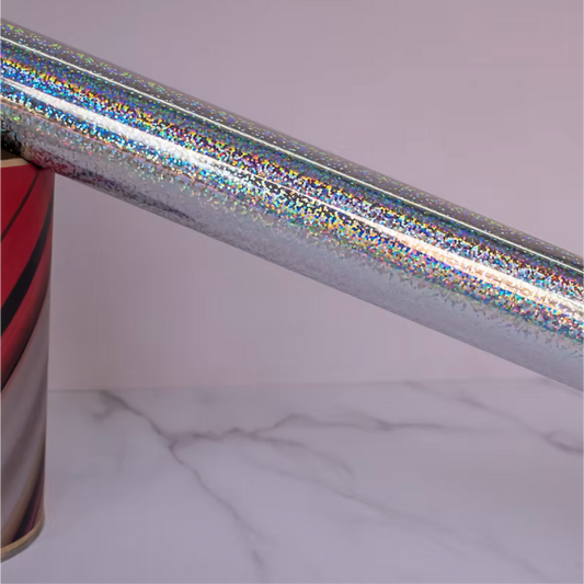 30 mts de Foil reactivo a tóner plata GLITTER