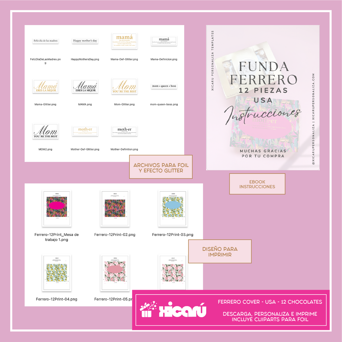 Fundas Ferrero 12 piezas- USA