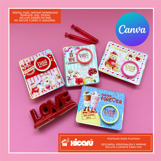 Postales: Play Doh Valentine´s