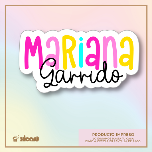 Sticker Silueteado: Nombre Niñas v6