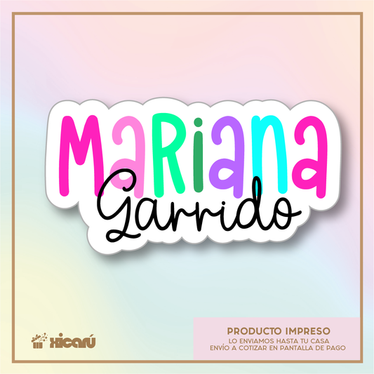 Sticker Silueteado: Nombre Niñas v7