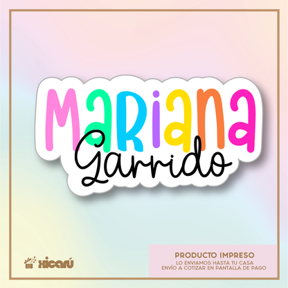Sticker Silueteado: Nombre Niñas v8