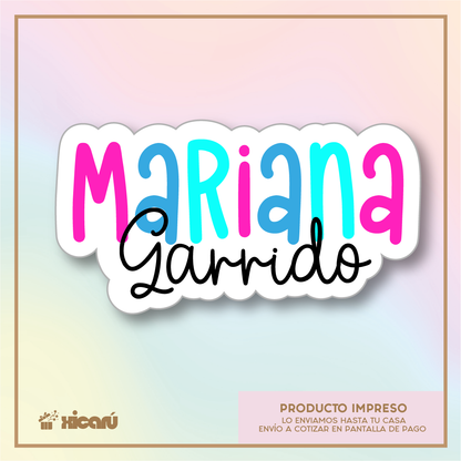 Sticker Silueteado: Nombre Niñas v5
