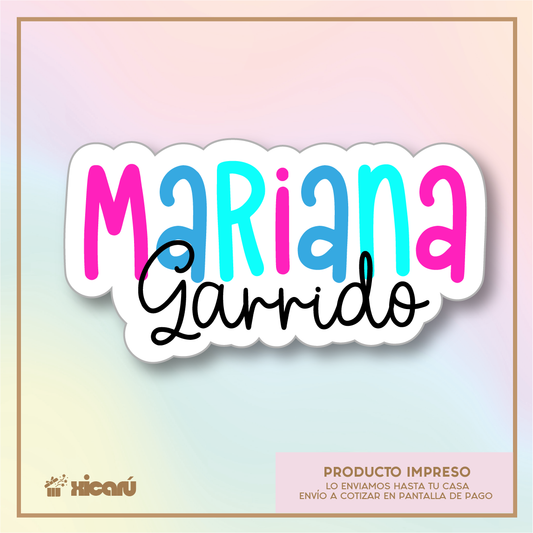Sticker Silueteado: Nombre Niñas v5