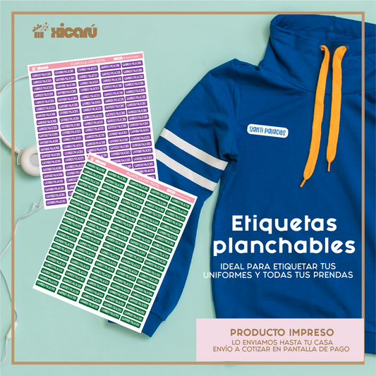 Etiqueta Textil: 100 piezas