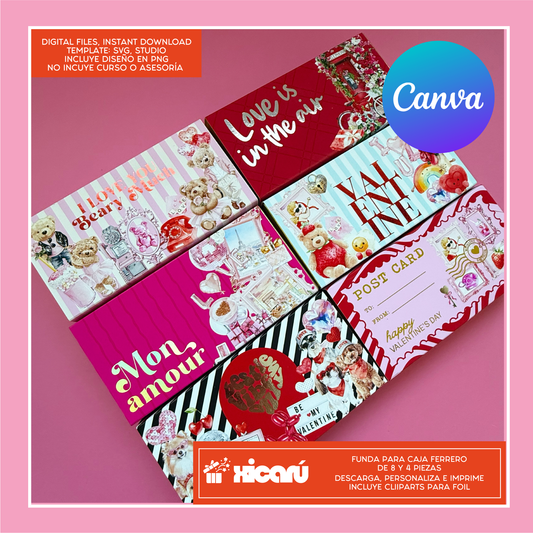 18 Fundas Ferrero 4 y 8 piezas: Valentine's