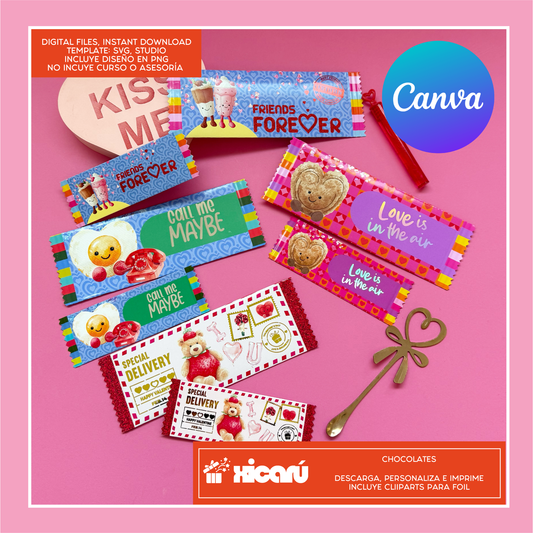 Chocolates forros: Valentine´s