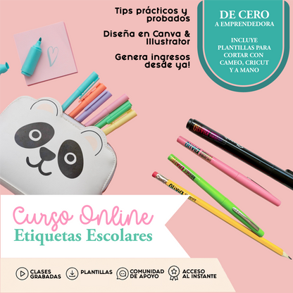 Curso de Etiquetas Escolares (Stickers)