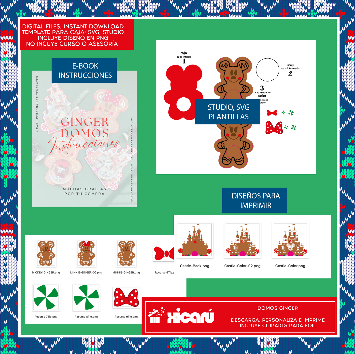 Domos: Ginger Mickey & Minnie Xmas25