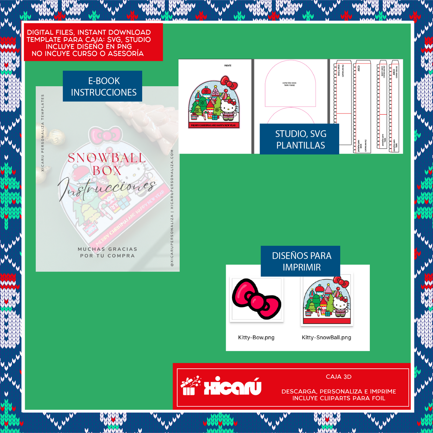 Template: Kitty SnowBall Xmas25