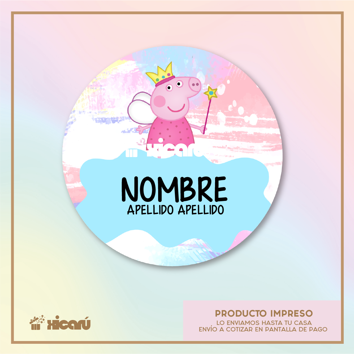 Sticker Personalizado: Peppa hada