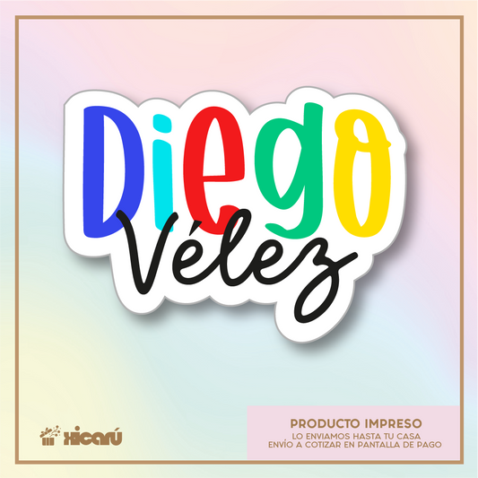Sticker Silueteado: Nombre Niños v2