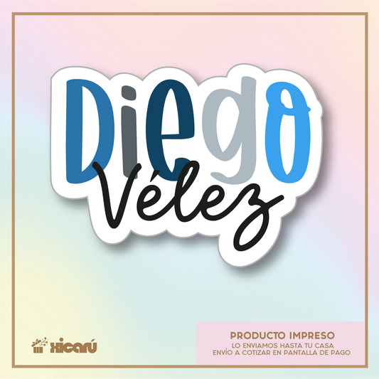 Sticker Silueteado: Nombre Niños v3