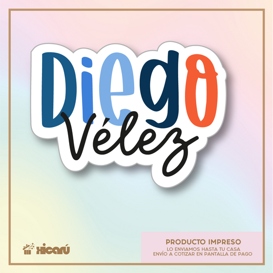 Sticker Silueteado: Nombre Niños v4