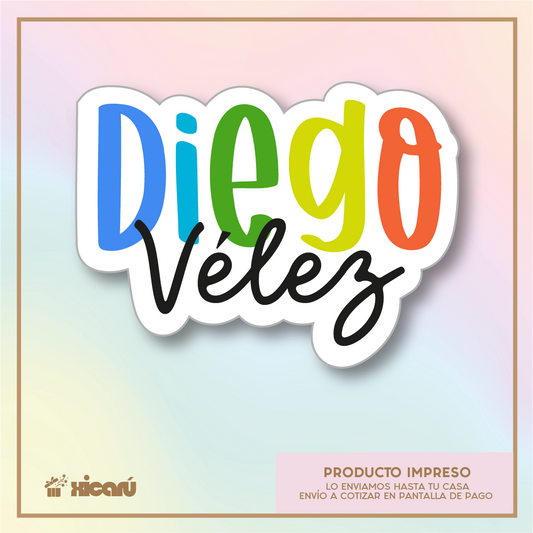 Sticker Silueteado: Nombre Niños v5