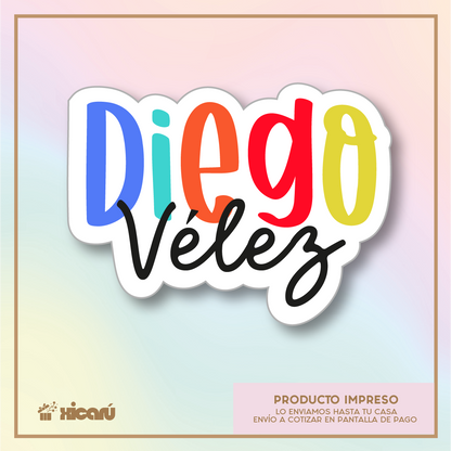 Sticker Silueteado: Nombre Niños v1