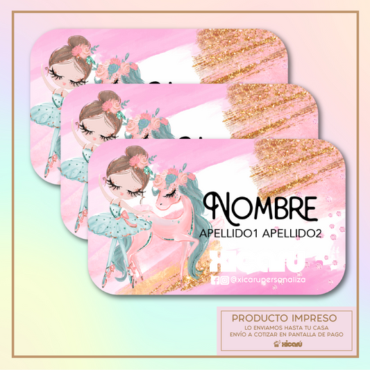 Sticker Personalizado: Ballerina & Unicornio