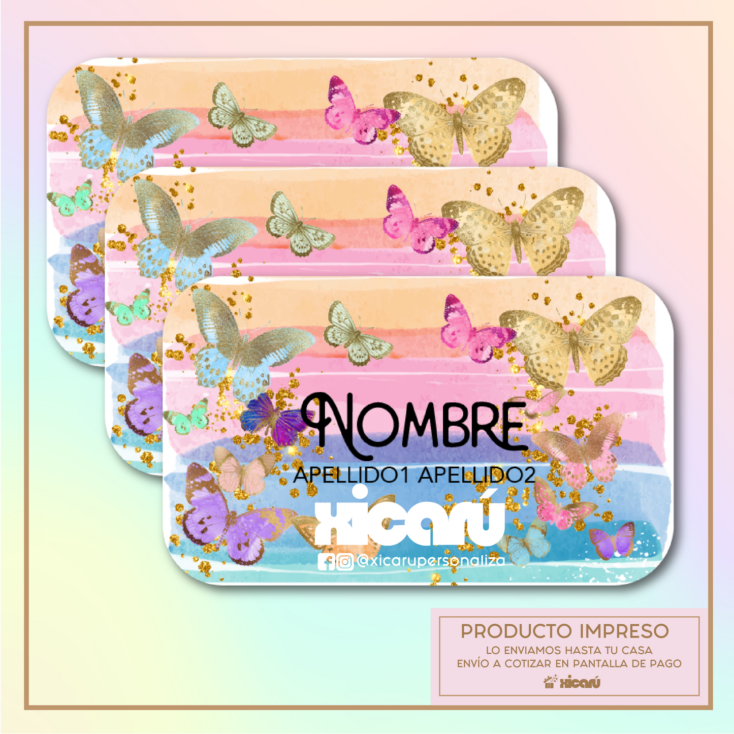 Sticker Personalizado: Mariposas multicolor