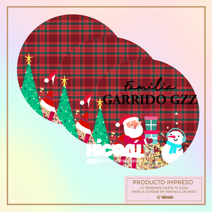 Sticker Navidad: Santa & Frosty