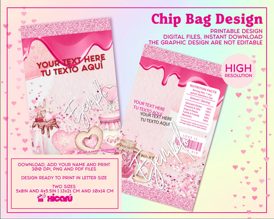 Sweet Valentine Chip bag