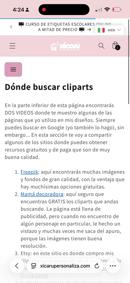 Curso de Etiquetas Escolares (Stickers)